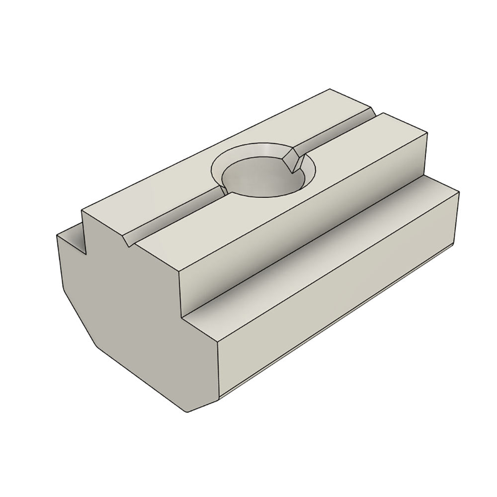 M6L-0 MODULAR SOLUTIONS ZINC PLATED FASTENER<br>M6 LONG RECTANGLE NUT